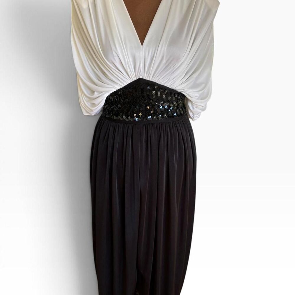 Women's Black and White Jumpsuit